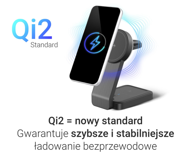 Silver Monkey Alu MagCharger Qi2 3in1 czarna - 1328385 - zdjęcie 5